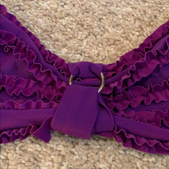 Purple Ruffle Bikini Top - Picture 4 of 4